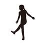 はしゃぐ女の子 はしゃぐ女の子 はしゃぐ,喜ぶ,嬉しい,元気,踊る,ダンス,ポニーテール,人物,人,女の子のシルエット素材