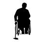 車いすカーリング 車いすカーリング 車椅子,カーリング,車いすカーリング,人物,人,1人,ピクトグラム,パラスポーツ,パラリンピック,障がい者スポーツのシルエット素材