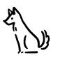 犬 犬 ペット,飼い犬,犬,いぬ,動物,座る,お座り,横向き,生きもの,簡単のシルエット素材
