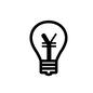 電球 電球 電気代,円マーク,円,光熱費,白熱電球,白熱球,なす型,豆電球,ライト,照明器具のシルエット素材