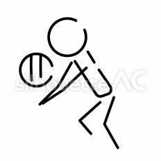 バレー部　トス ピクトグラム,ピクトサイン,アイコンのシルエット素材