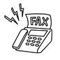 FAX FAX FAX,ファックス,ファクシミリ,電話,家電,通信,受注,受信,会社,職場のシルエット素材