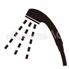 シャワー室 シャワー,水滴,噴射のシルエット素材