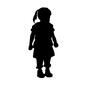女の子 女の子 人,人物,人間,子ども,子,子供,全身,幼児,幼い,一人のシルエット素材