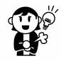 ひらめく女性 ひらめく,スーツ,会社員,電球,上半身,発想,発見,提案,人物,女性のシルエット素材