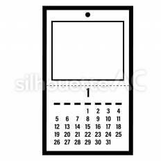 カレンダー カレンダー,日付,月のシルエット素材