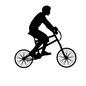 自転車 自転車 男性,男の人,人,人物,運転,乗る,自転車,サイクリング,買い物,外出のシルエット素材