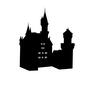 城 城 城,宮殿,海外,ヨーロッパ,建物,建築物,風景,景色,外観,観光スポットのシルエット素材