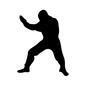 格闘 構える,横向き,チョップ,戦い,対決,運動,スポーツ,格闘技,格闘,武道のシルエット素材