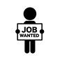 求職者 求職者 就職活動,就活,求職者,英語,求職中,ジョブウォンテッド,単語,人,人物,ピクトグラムのシルエット素材