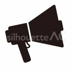 マーケティング　宣伝 メガホン,アピール,伝えるのシルエット素材