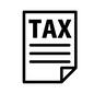 TAX TAX TAX,税金,税,書類,用紙,明細,明細書,お金,金,英語のシルエット素材