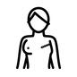 バスト バスト 切除,人物,女性,女,女の人,バスト,上半身,胸,裸,乳房のシルエット素材
