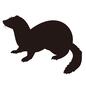イタチ イタチ イタチ,しっぽ,害獣,哺乳類,脊索動物,全身,横向き,生き物,生物,動物のシルエット素材
