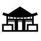 寺 寺 寺,建築物,建造物,正面,外観,名所,観光スポット,観光名所,建物,大韓民国のシルエット素材