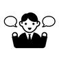 演説 演説 吹き出し,笑顔,演説,選挙演説,話す,立候補者,人物,男性,選挙,政治のシルエット素材