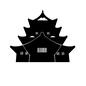 城 城 城,歴史的建造物,日本,建物,建築物,風景,景色,外観,観光スポット,観光名所のシルエット素材