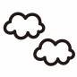 2個の雲 2個の雲 雲,曇り,空,もくもく,天気,天候,天気予報,記号,マーク,韓国風のシルエット素材
