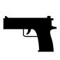 銃 拳銃,銃,1丁,軍,軍隊,武器,戦争,ピストル,軍用品,攻撃のシルエット素材