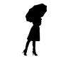 雨の日　女性 人物,女性,カサ,傘,梅雨,雨,雨天,雨降り,降水,雨の日のシルエット素材