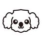 タイニープードル タイニープードル タイニープードル,もこもこ,折れ耳,ペット,飼い犬,愛犬,イヌ,いぬ,生物,生き物のシルエット素材