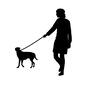 散歩 散歩 犬,いぬ,イヌ,動物,生き物,ペット,家族,可愛い,癒し,イラストのシルエット素材