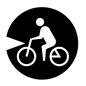 ライト点灯 ライト点灯 ライト点灯,自転車,人,人物,ピクトグラム,夜間,丸,点灯,ライト,灯りのシルエット素材