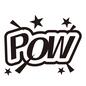pow pow pow,文字,英語,縁取り,セリフ,爆発,爆発音,破裂,破裂音,効果音のシルエット素材