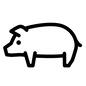 豚 豚 豚,ブタ,ぶた,1頭,動物,アニマル,生き物,横向き,家畜,牧場のシルエット素材