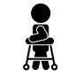 歩行器 リハビリ,歩行器,人,人物,横向き,ピクトグラム,補助具,歩行補助具,タイヤ付き,車輪付きのシルエット素材