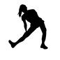 ストレッチ ストレッチ,ランニング,ジョギング,マラソン,運動,屈伸,トレーニング,準備体操,女性,女の人のシルエット素材