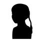 女の子の横顔 女の子の横顔 子供,子ども,三つ編み,おさげ,女の子,女性,女,女の人,首,骨格のシルエット素材