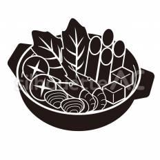 寄せ鍋 寄せ鍋,鍋,具材のシルエット素材