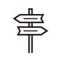 立て看板 立て看板 立て看板,案内板,矢印,やじるし,方向,道案内,道標,道しるべ,アウトドア,看板のシルエット素材