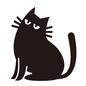 ネコ ネコ ねこ,ネコ,猫,黒猫,動物,生きもの,座る,横向き,ハロウィン,ヒゲのシルエット素材