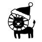 コスプレ ライオン,コスプレ,サンタ帽,たてがみ,帽子,動物,パーティ,クリスマス,クリスマスイブ,冬のシルエット素材