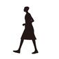 女性 スリム,女性,女の人,痩せた人,細身,細身の女性,歩く,スカート,長身,横向きのシルエット素材