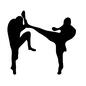 空手の試合 型,キック,蹴り上げる,組手,試合,勝負,2人,人物,人,武道のシルエット素材