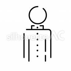 男子中学生　上半身 ピクトグラム,ピクトサイン,アイコンのシルエット素材