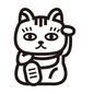 招き猫 招き猫 招き猫,まねきねこ,置物,置き物,飾り,人形,ねこ,猫,ネコ,小判のシルエット素材
