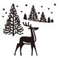 しか しか,鹿,シカ,動物,雪景色,木,樹木,雪,植物,一頭のシルエット素材