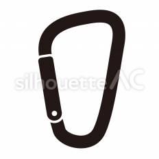 カラビナ カラビナ,金具,留め具のシルエット素材