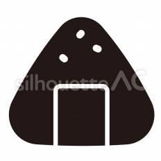 おにぎり おにぎり,海苔,米のシルエット素材