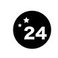 24時間営業 24時間営業 24時間営業,夜,星,丸,数字,24,いつでも,休みなし,1日,1日中のシルエット素材
