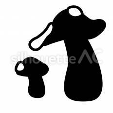 きのこ きのこ,菌類,傘のシルエット素材