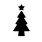 クリスマスツリー クリスマスツリー クリスマスツリー,木,樹木,葉,葉っぱ,スギ,モミ,杉,針葉樹,スターのシルエット素材
