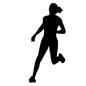 走る 走る,はしる,ジョギング,マラソン,ランニング,コーナー,ランナー,女性,動き,ポーズのシルエット素材