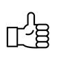 ウェブアイコン SNS,LIKE,いいね,いいねボタン,そう思う,ボタン,上向き,親指,ウェブラインアイコン,ウェブアイコンのシルエット素材