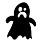 驚いた顔のお化け 驚いた顔のお化け お化け,不気味,驚く,幽霊,ハロウィン,イベント,秋,10月,10月31日,ハロウィンパーティーのシルエット素材