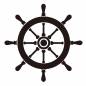 舵 舵 舵,船,操縦,船舶,船長,マリン,ワンポイント,海水浴,海,レジャーのシルエット素材